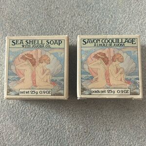 Crabtree & Evelyn Jojoba Shell Soap Vintage 1988 0.9oz Lot of 2
